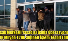 Uşak Merkezli Yasadışı Bahis Operasyonu: 489 Milyon TLlik Şüpheli İşlem Tespit Edildi