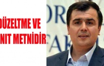DÜZELTME VE YANIT METNİDİR