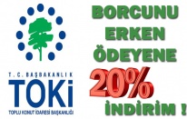 BORCUNU ERKEN ÖDEYENE %20 İNDİRİM !