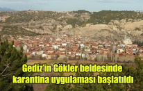 Gediz'in Gökler beldesinde karantina uygulaması başlatıldı