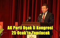 AK Parti Uşak İl Kongresi 25 Ocak’ta Yapılacak