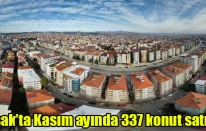 Uşak’ta Kasım ayında 337 konut satıldı