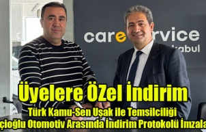 Türk Kamu-Sen Uşak ile Çiftçioğlu Otomotiv Arasında İndirim Protokolü İmzalandı