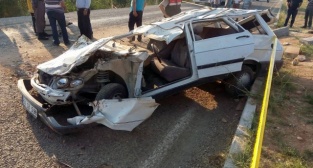 SİVASLI'DA KAZA 1 ÖLÜ 3 YARALI