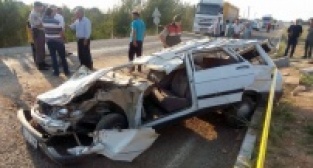 SİVASLI'DA KAZA 1 ÖLÜ 3 YARALI