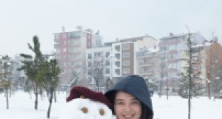 UŞAK'TAN MUHTEŞEM KAR MANZARALARI