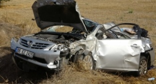 Tarlaya düşen otomobilin sürücüsü hayatını kaybetti