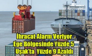 İHRACAT EGE DE YÜZDE 5, UŞAK'TA YÜZDE 9 AZALDI