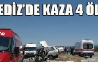 GEDİZ DE TRAFİK KAZASI 4 KİŞİLİK AİLE YOK OLDU