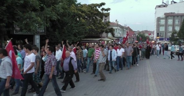 Beyşehirde Terör Olayları Yürüyüşlerle Lanetlendi