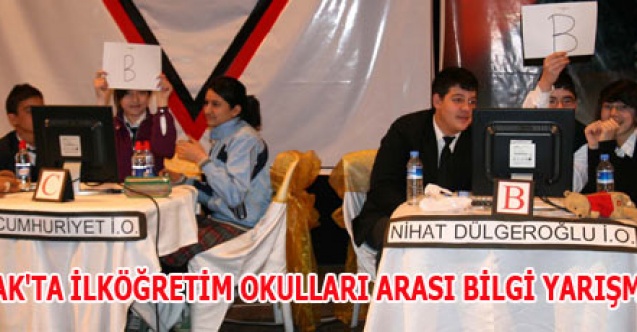 UŞAKTA İLKÖĞRETİM OKULLARI ARASI BİLGİ YARIŞMASI DÜZENLENDİ
