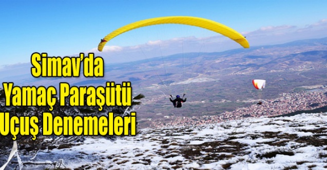 SİMAV#39;DA YAMAÇ PARAŞÜTÜ HEYECANI
