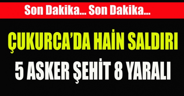 ÇUKURCA#039;DA HAİNS ALDIRI 5 ASKER ŞEHİT 8 ASKER YARALI