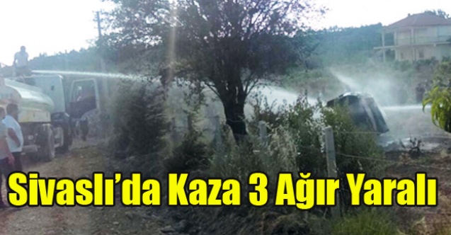 SİVASLI DA KAZA 3 AĞIR YARALI