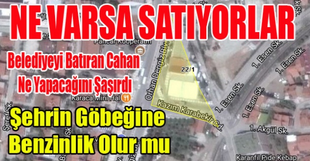 BORÇ BATAĞINA GİREN UŞAK BELEDİYESİNDEN ŞEHRİN GÖBEĞİNE BENZİNLİK PROJESİ