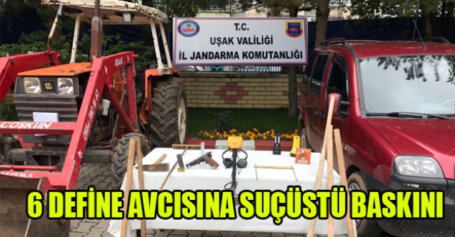 6 DEFİNE AVCISINA JANDARMADAN SUÇÜSTÜ