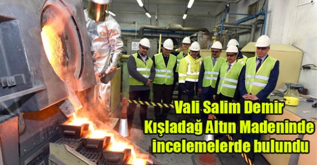 Vali Salim Demir Kışladağ Altın Madeninde incelemelerde bulundu