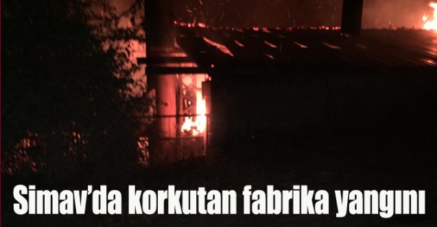 Simav’da korkutan fabrika yangını