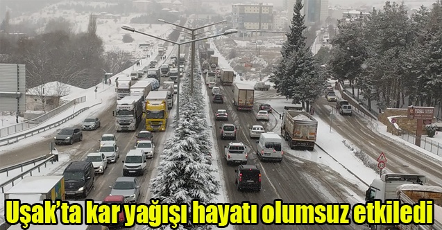 Uşakta kar yağışı hayatı olumsuz etkiledi