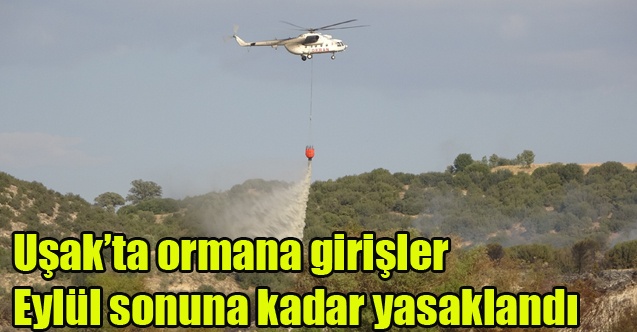 Uşakta ormana girişler Eylül sonuna kadar yasaklandı
