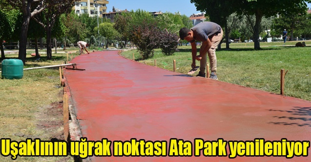 Uşaklının uğrak noktası Ata Park yenileniyor