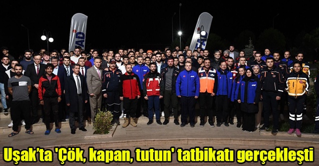Uşakta #039;Çök, kapan, tutun#039; tatbikatı gerçekleşti