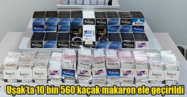 Uşakta 10 bin 560 kaçak makaron ele geçirildi