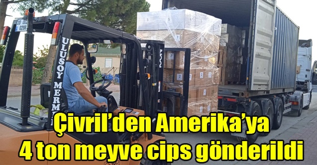 Çivril#039;den Amerikaya 4 ton meyve cips gönderildi