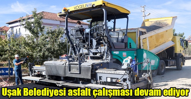 Uşak Belediyesi asfaltlama çalışmaları devam ediyor