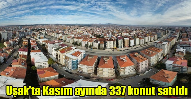 Uşakta Kasım ayında 337 konut satıldı