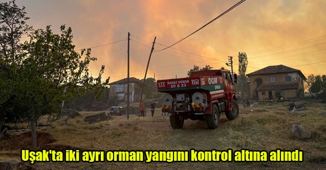 Uşak#039;ta iki ayrı orman yangını kontrol altına alındı
