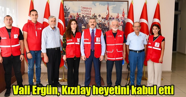 Vali Ergün, Kızılay heyetini kabul etti