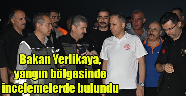 Bakan Yerlikaya, yangın bölgesinde incelemelerde bulundu