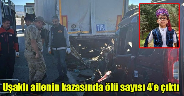 Erzincanda meydana gelen Uşaklı ailenin kazasında ölü sayısı 4e çıktı