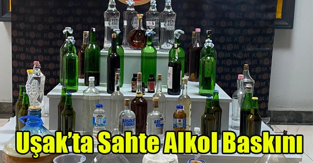 Uşak#039;ta Sahte alkol Baskını