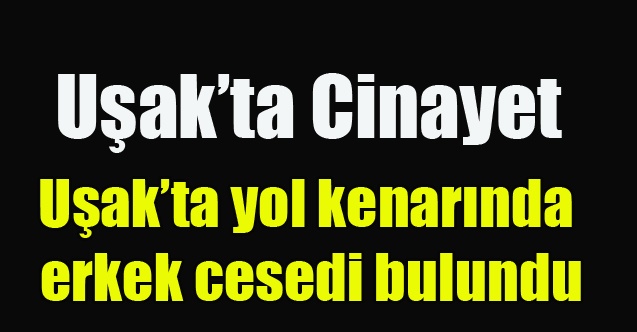 UŞAK#039;TA YOL KENARINDA ERKEK CESEDİ BULUNDU