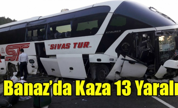 Banaz Da Otobus Kazasi 13 Yarali Haberi
